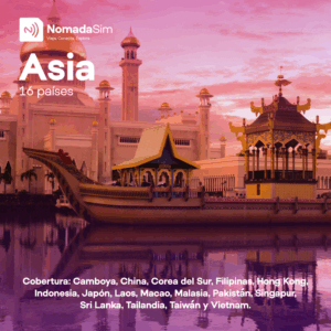 Asia 16 Paises - Paquetes de GB por días